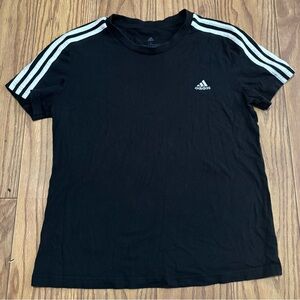 adidas Black Tee with White Accents